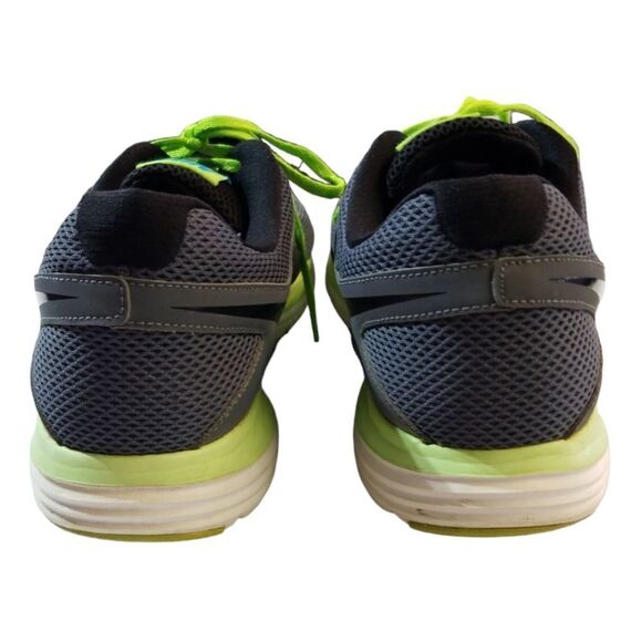 Nike Dual Fusion Lite Gray with Neon Green Detaim Men's Running Shoe Sz 12 - Picture 3 of 11